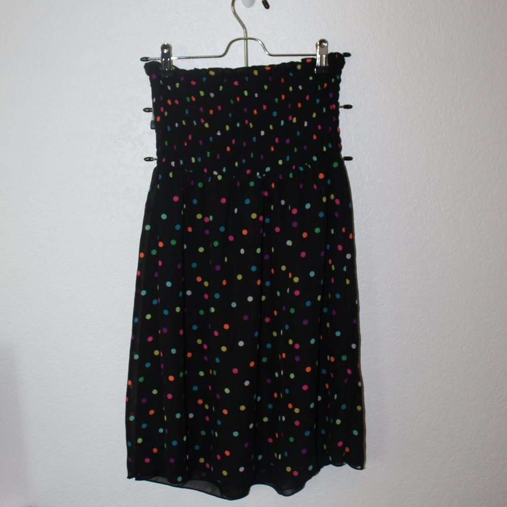 Rainbow polka dot swimsuit cover up dress